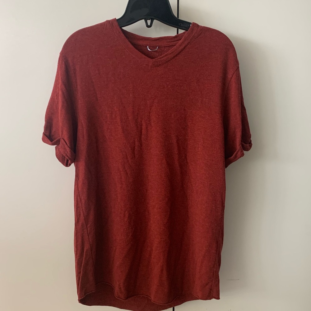 KIT AND ACE BRUSHED COTTON V NECK T SHIRT